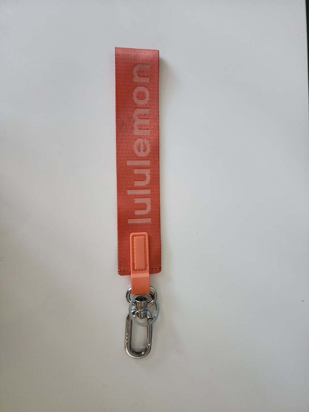 Lululemon Never Lost Keychain Coral